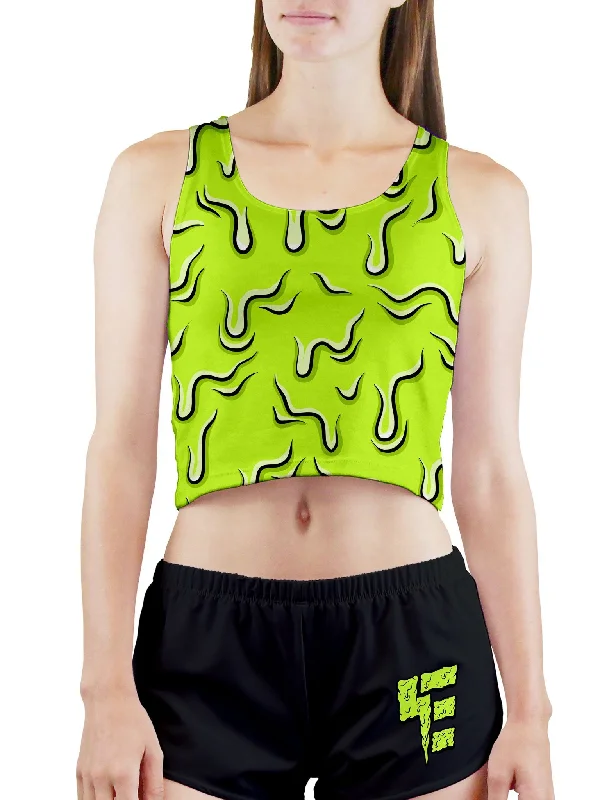 Neon Drippy (Green) Crop Top