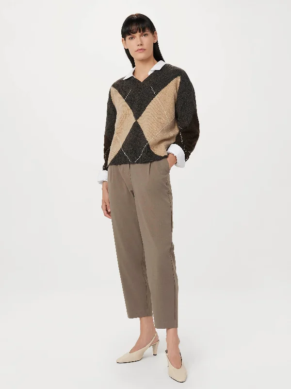 The Amelia Balloon Pant in Dark Taupe