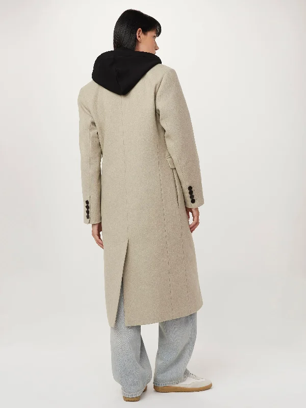 The Frances Recycled Wool Topcoat in Light Greige