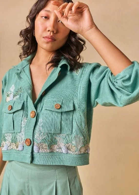 Ocean Oasis Handwoven Jacket