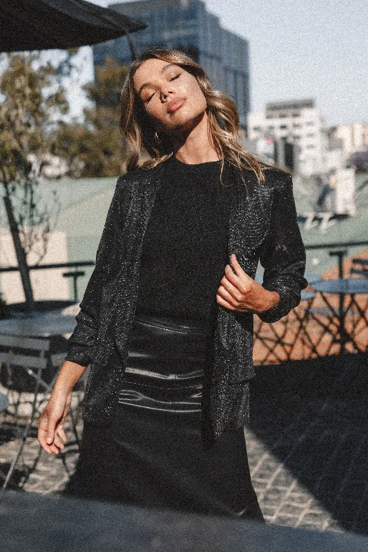 Sawyer Sequin Blazer - Black