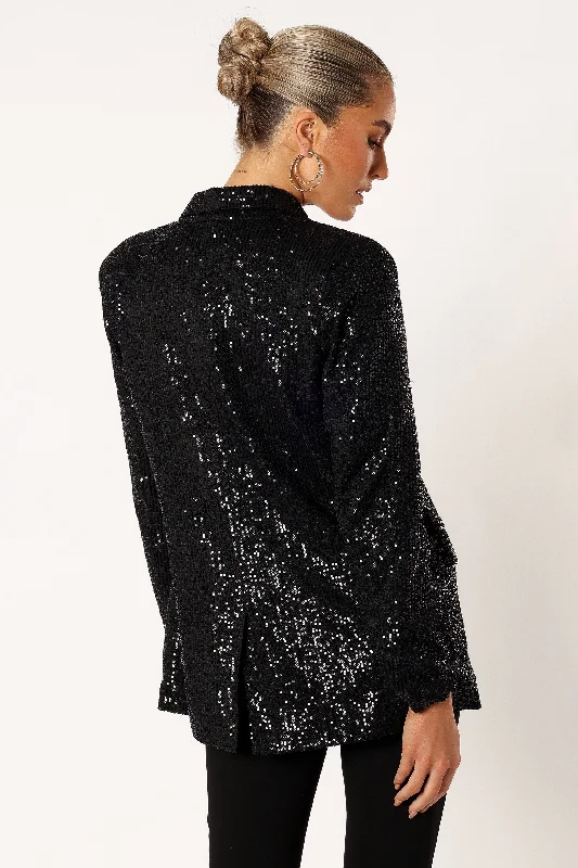 Sawyer Sequin Blazer - Black