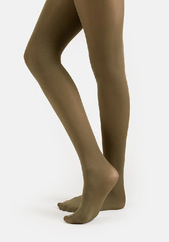 Premium 50 Denier Tights Dark Olive