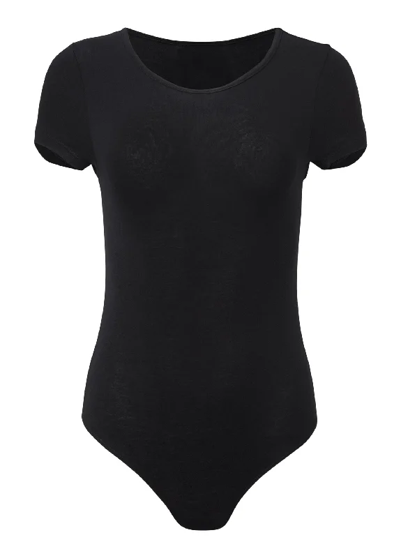 Ribbed Bodysuit - Black