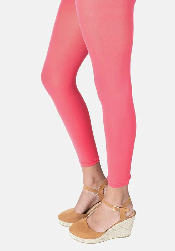 Premium 50 Denier Footless Tights Coral