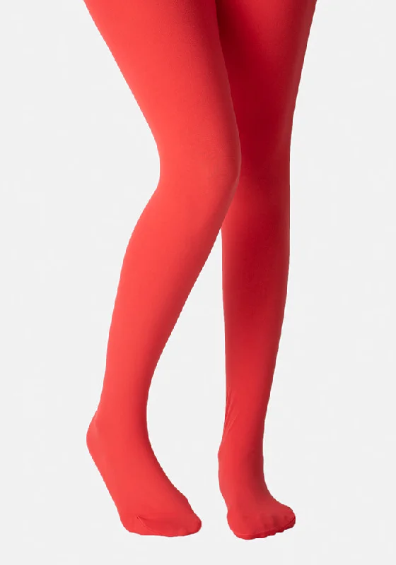 Premium 80 Denier Tights Red