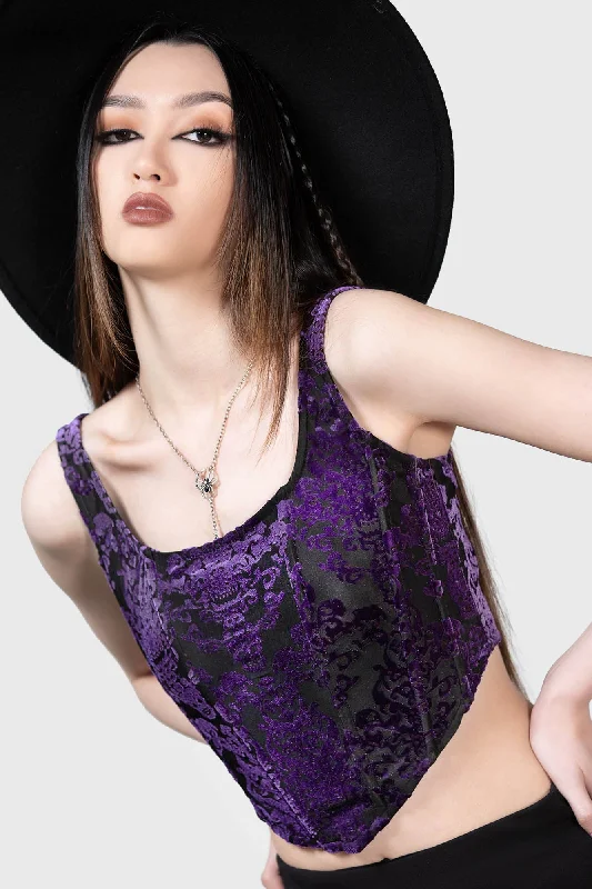 Snarl Corset Top [PURPLE] - Resurrect