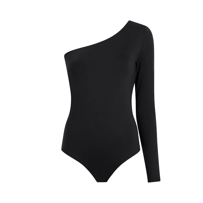 One Shoulder Bodysuit | Black