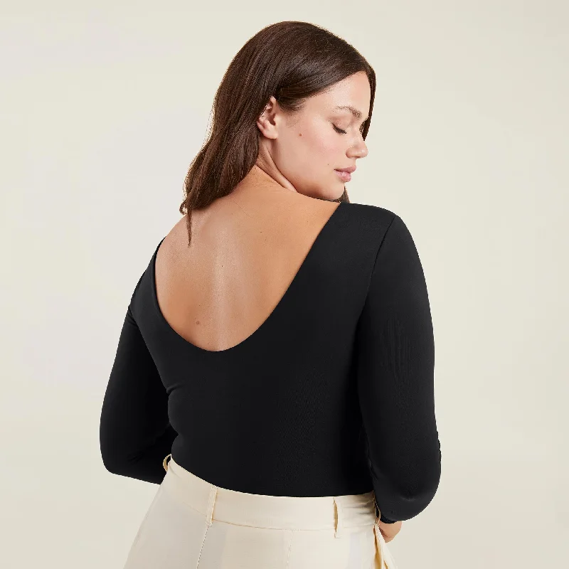 Open Back Bodysuit | Black