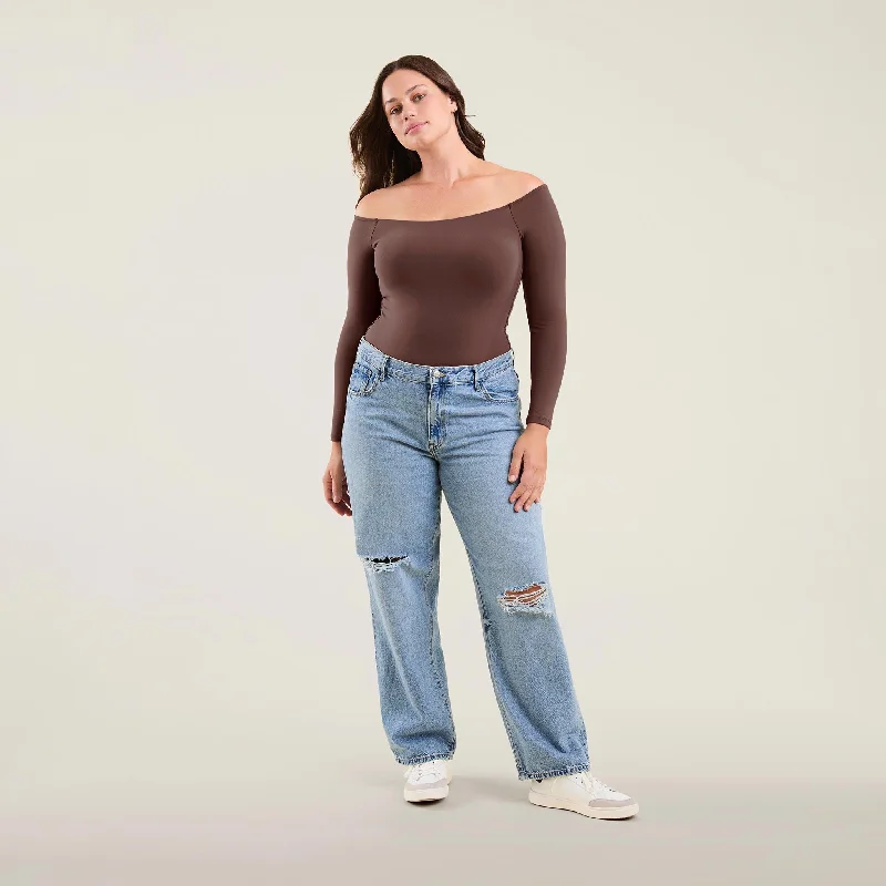 Off The Shoulder Bodysuit | Coffee