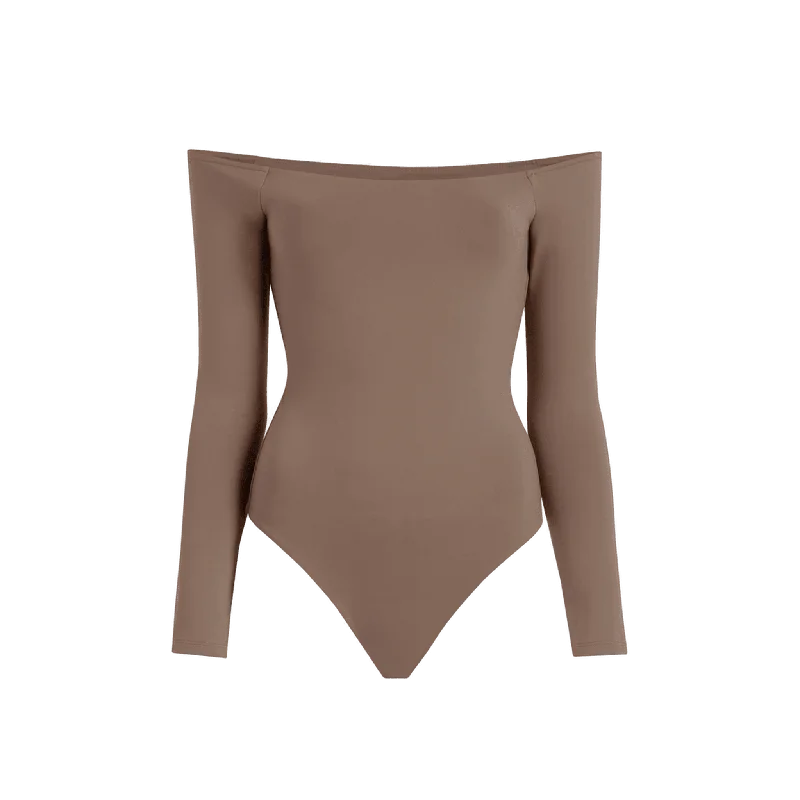 Off The Shoulder Bodysuit | Mocha