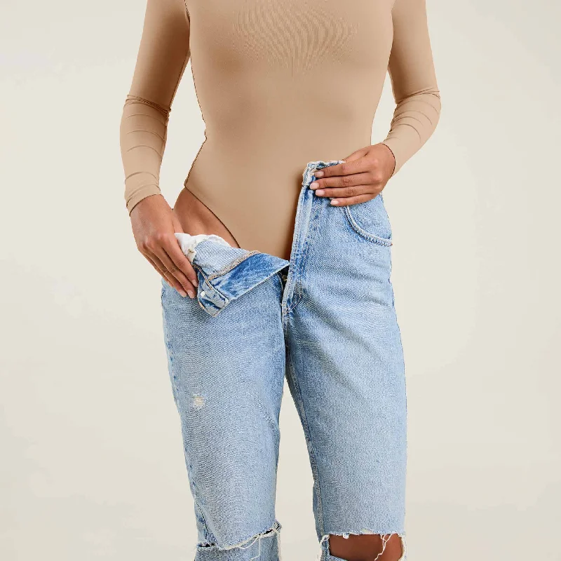 Square Neck Bodysuit | Oat