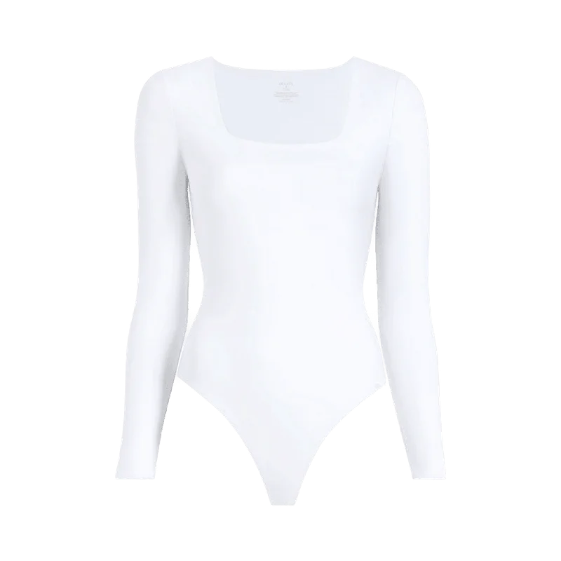 Square Neck Bodysuit | White